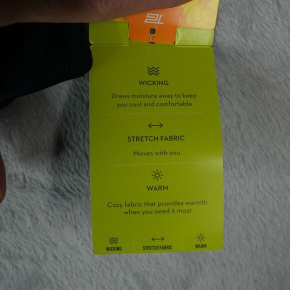 Tek Gear Warmtek Hoodie Mens Small Performance Fleece Pullover Black Blue New - Picture 10 of 12